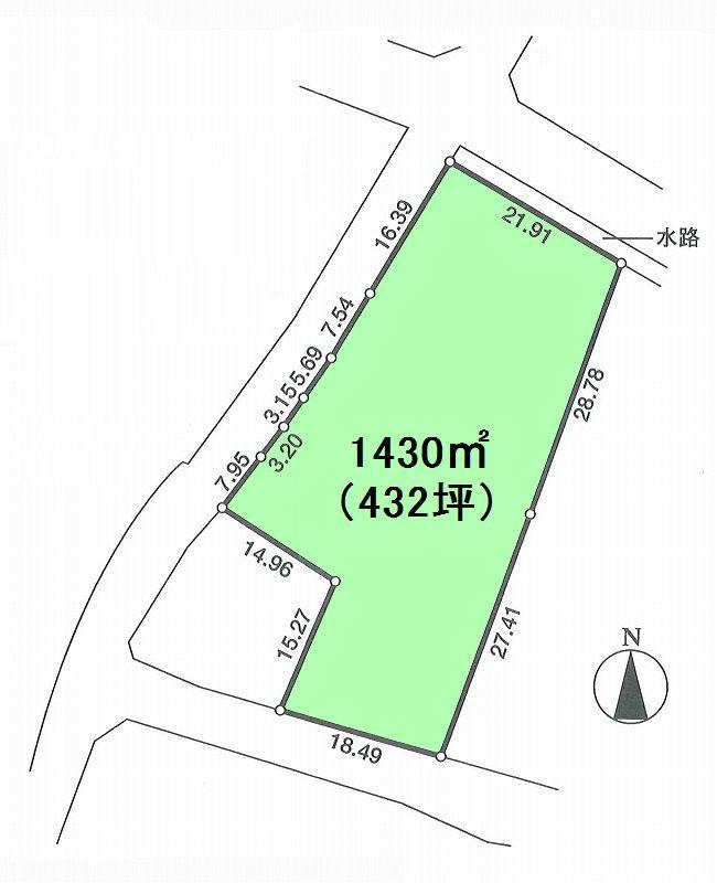 Compartment figure. Land price 21 million yen, Land area 1,430 sq m