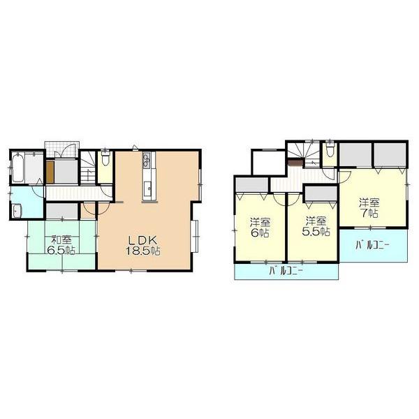 Floor plan. 28.8 million yen, 4LDK, Land area 261.32 sq m , Building area 105.32 sq m