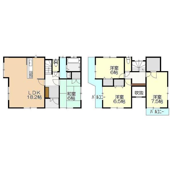 Floor plan. 23.8 million yen, 4LDK, Land area 188.22 sq m , Building area 103.09 sq m