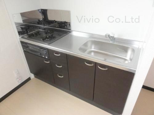 Kitchen. 3-neck gas stove in also looking forward to cooking! 