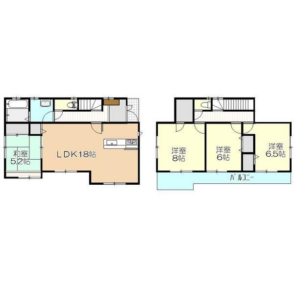 Floor plan. 24,800,000 yen, 4LDK, Land area 170.55 sq m , Building area 104.75 sq m