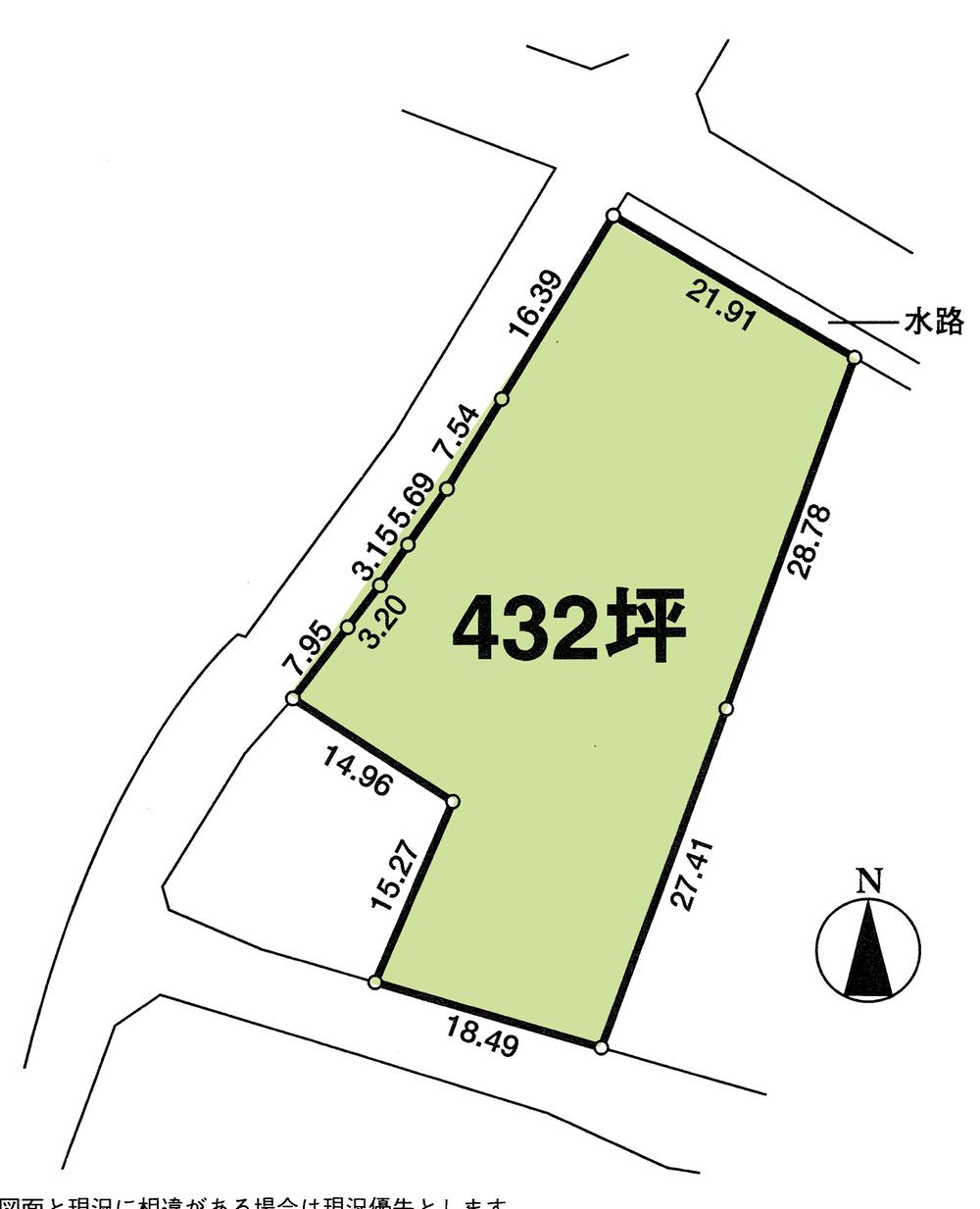 Compartment figure. Land price 21 million yen, Land area 1,430 sq m compartment view