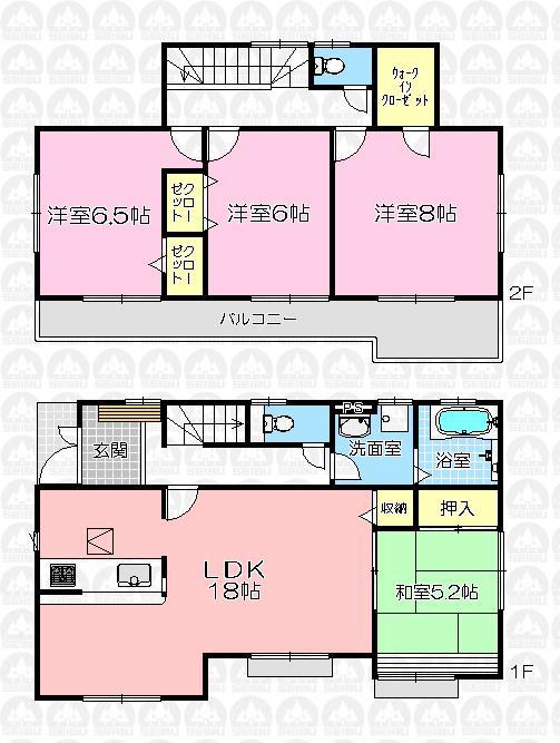 Floor plan. Ring around the moon until elementary school 1690m
