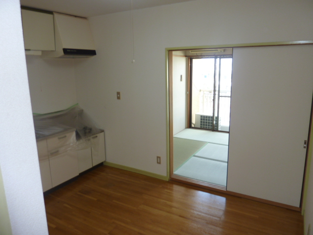 Kitchen. The opening is wide and bright kitchen space.