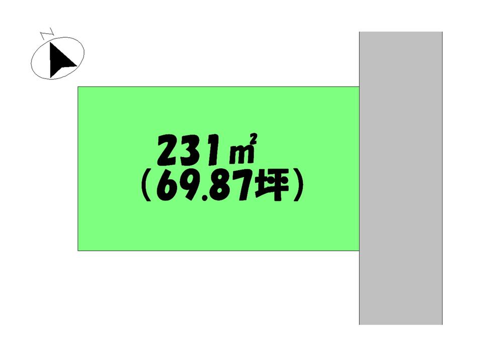 Compartment figure. Land price 4.8 million yen, Land area 231 sq m