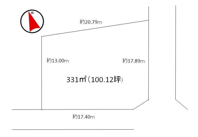 Compartment figure. Land price 23 million yen, Land area 331 sq m