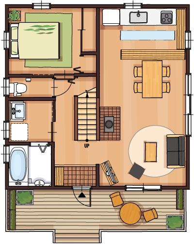 Building plan example (floor plan). Building plan example