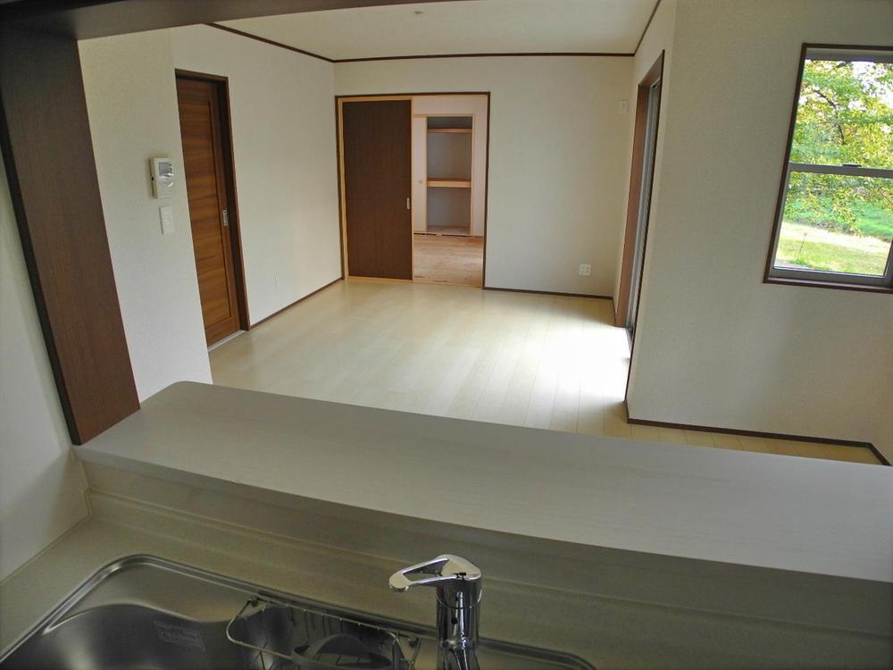 Living. Kitchen seen from the living room