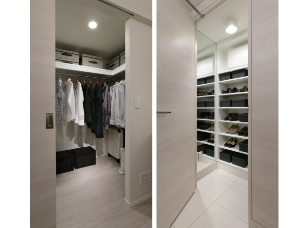 Interior.  [Walk-in closet & Shoes in cloak] One House one House of the plan, By considered as independent Residence, It has extended the comfort of the house. Commitment that to one of the storage. Each mansion, Shoes in cloak Ya, By installing a walk-in closet, To produce a tidy lived a clean and stuff.