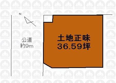 Compartment figure. Land price 15.4 million yen, Land area 120.98 sq m