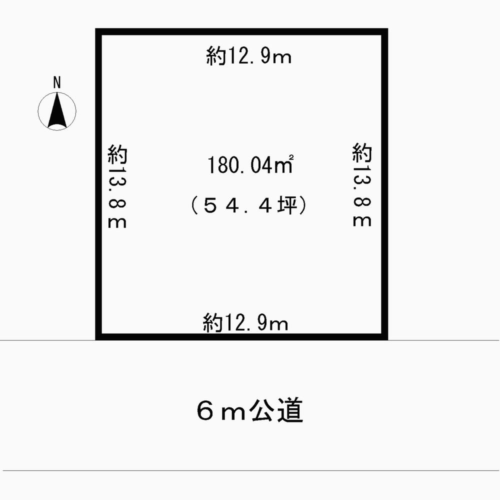 Compartment figure. Land price 9.8 million yen, Land area 180.04 sq m