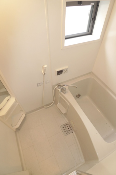 Bath. Window with bus