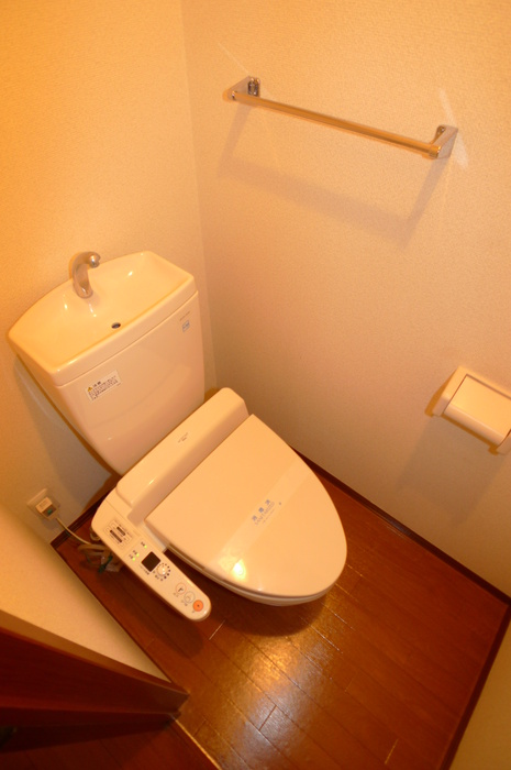 Toilet. Washlet comes