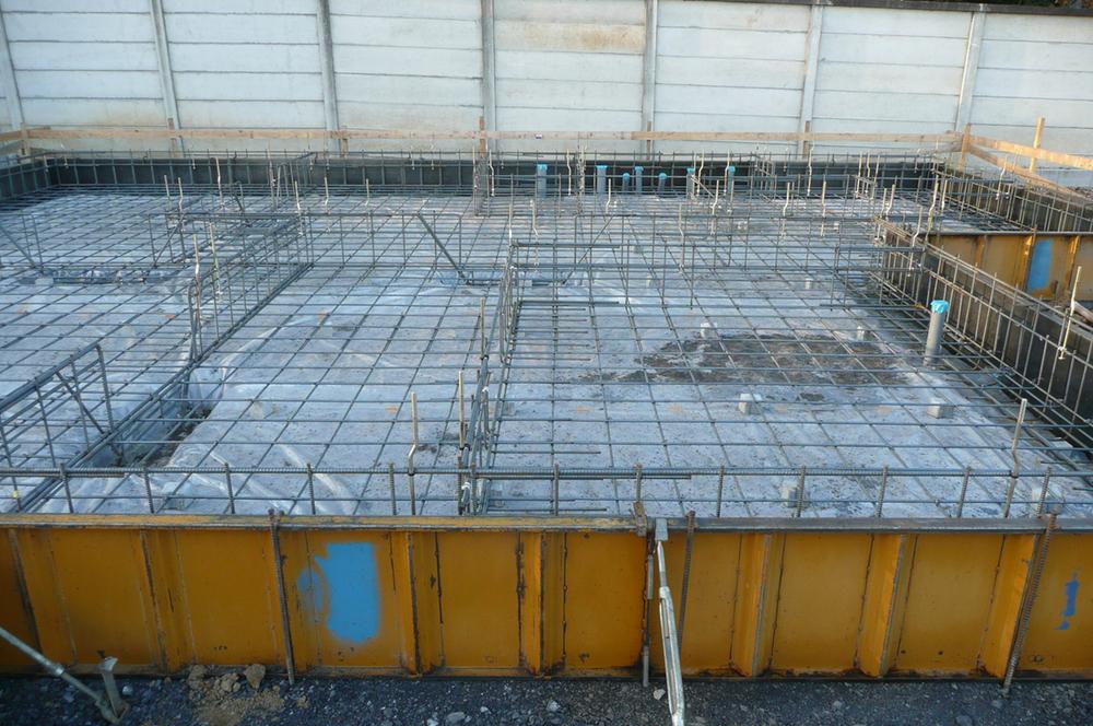 Construction ・ Construction method ・ specification. Reinforced concrete mat foundation