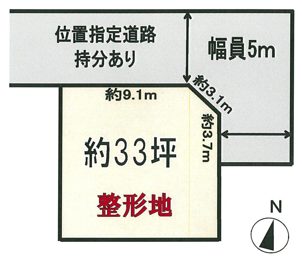 Compartment figure. Land price 13.5 million yen, Land area 109.95 sq m
