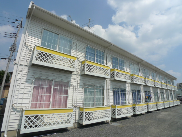 Building appearance. Sunny