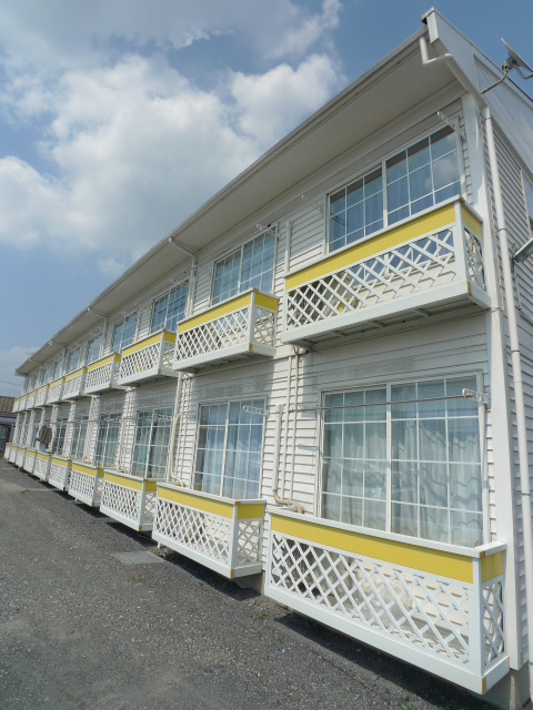 Building appearance. Sunny