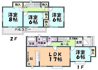 Floor plan. 24,800,000 yen, 4LDK, Land area 161.97 sq m , Building area 103.5 sq m