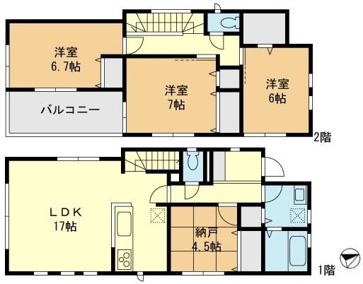 Floor plan. 1 ・ 2 Building floor plan