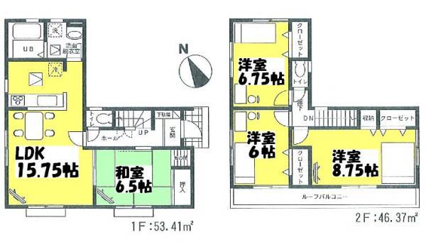 Floor plan. 23.8 million yen, 4LDK, Land area 138.34 sq m , Building area 99.78 sq m