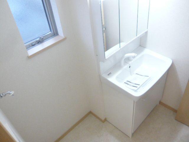 Wash basin, toilet. Vanity unit