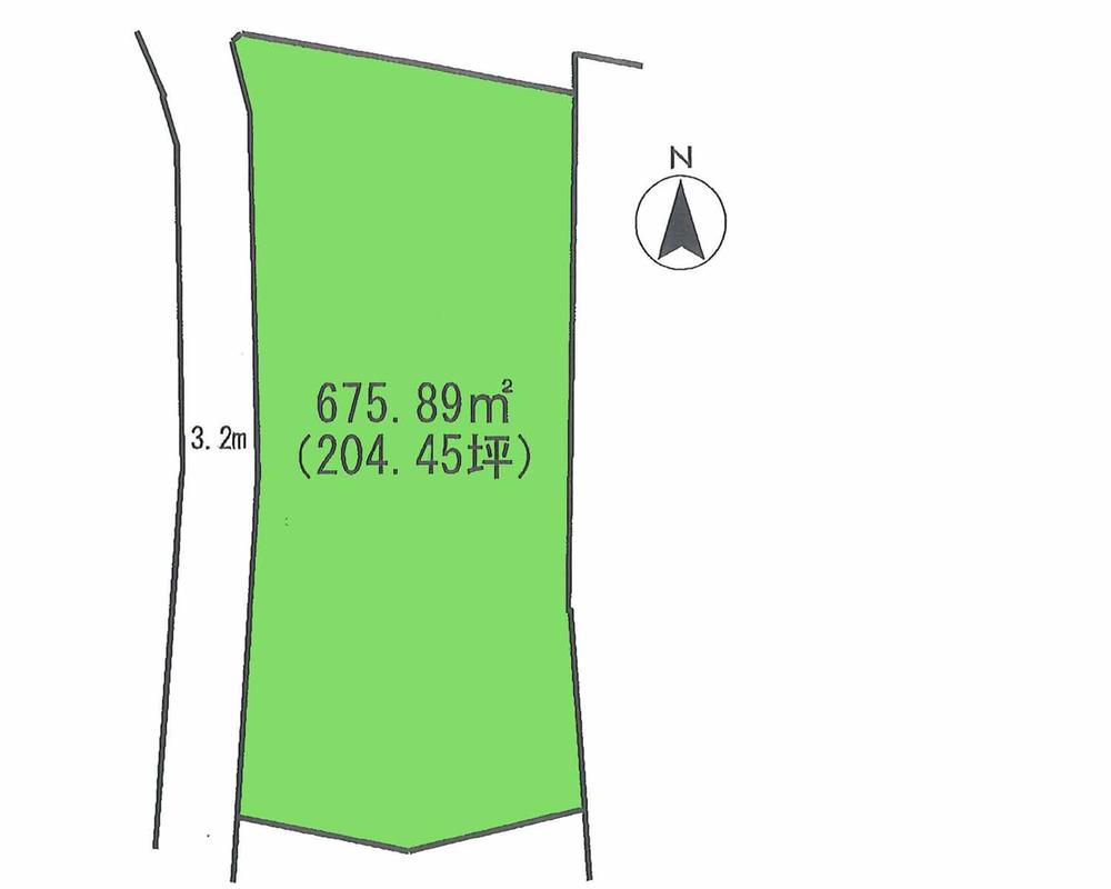 Compartment figure. Land price 18 million yen, Land area 675.89 sq m