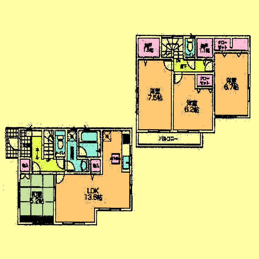Floor plan. 24,800,000 yen, 4LDK, Land area 104.38 sq m , Building area 95.16 sq m located view in addition to this, It will be provided by the hope of design books, such as layout.
