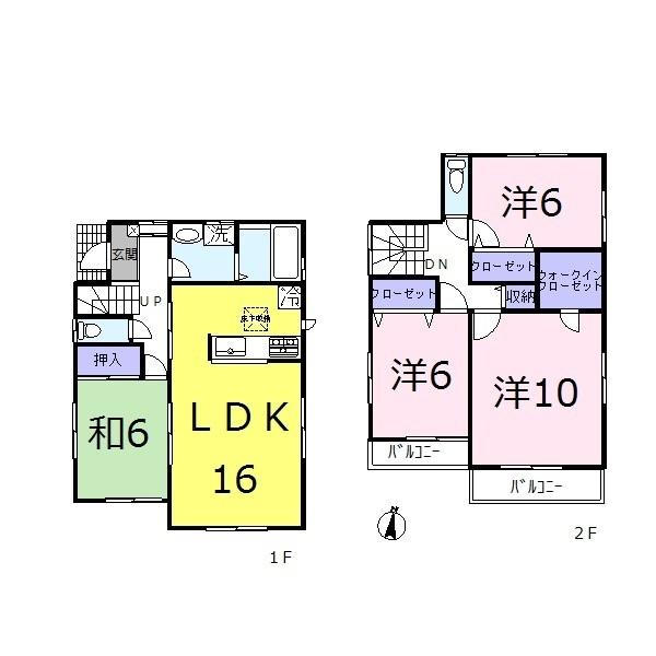 Floor plan. 29,800,000 yen, 4LDK, Land area 141.73 sq m , Building area 105.99 sq m