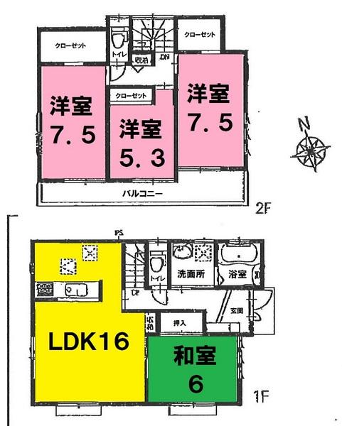 Floor plan. 25,800,000 yen, 4LDK, Land area 200.5 sq m , Building area 103.09 sq m
