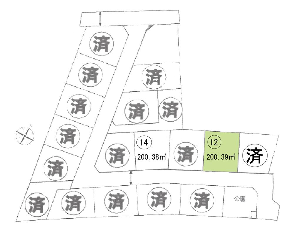 Compartment figure. Land price 9.8 million yen, Land area 200.39 sq m