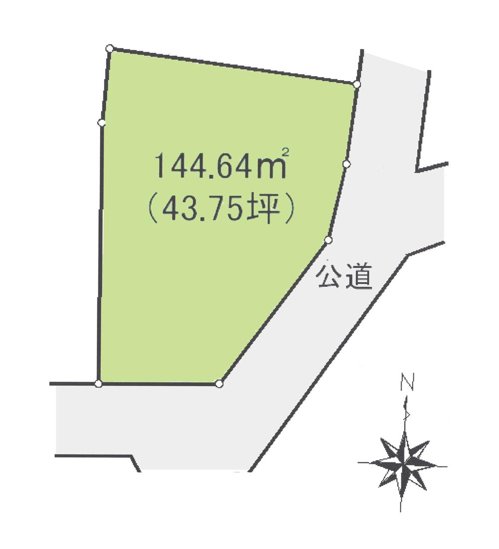 Compartment figure. Land price 22,800,000 yen, Land area 144.67 sq m compartment view