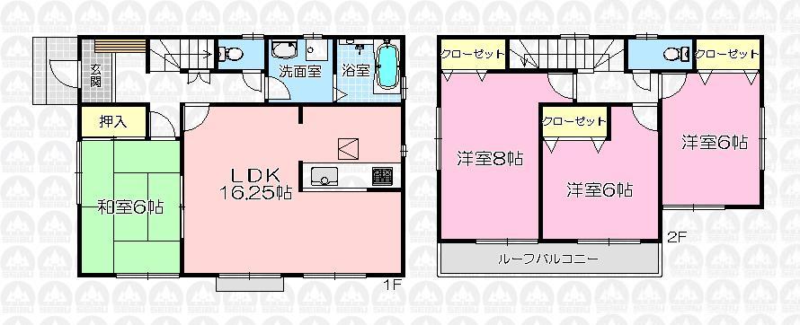 Floor plan. 25,800,000 yen, 4LDK, Land area 274.77 sq m , Building area 99.77 sq m