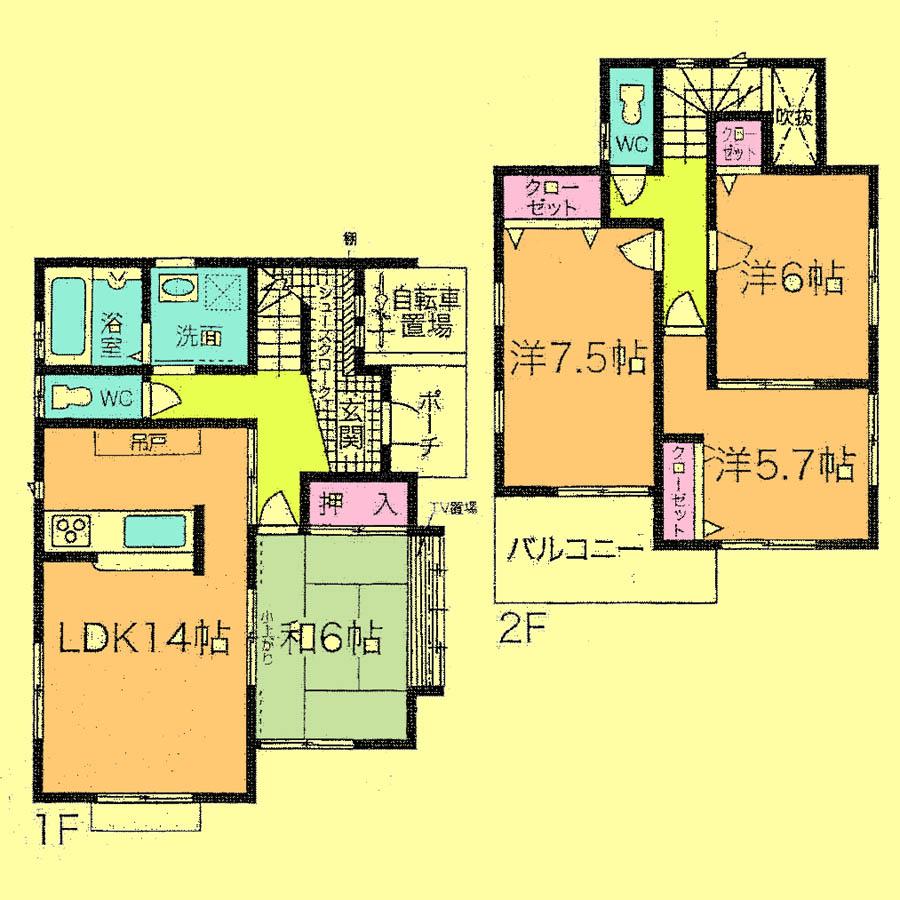 Floor plan. 23.8 million yen, 4LDK, Land area 118.94 sq m , Building area 95.09 sq m located view in addition to this, It will be provided by the hope of design books, such as layout. 