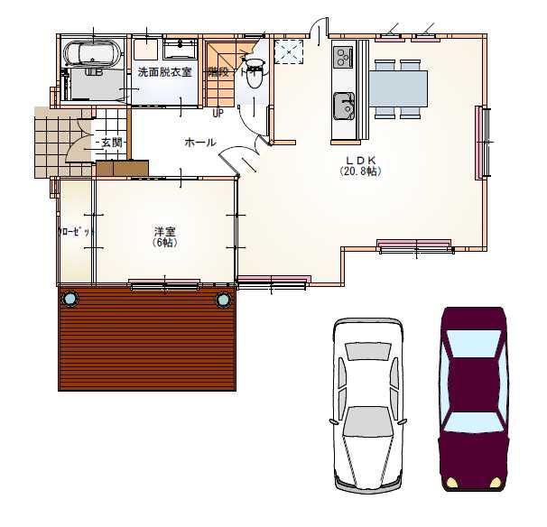 Building plan example (floor plan). 1-floor plan view