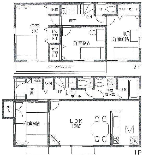 Floor plan. 28,900,000 yen, 4LDK, Land area 132.01 sq m , Building area 99.78 sq m