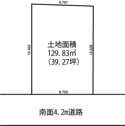Compartment figure. Land price 17,900,000 yen, Land area 129.83 sq m