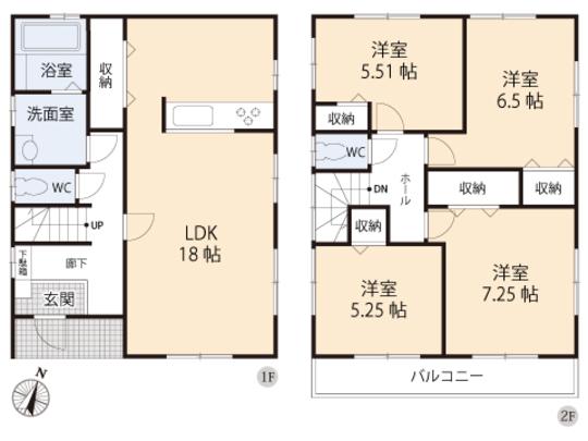 Floor plan. 27,800,000 yen, 4LDK, Land area 131.31 sq m , Building area 101.85 sq m floor plan