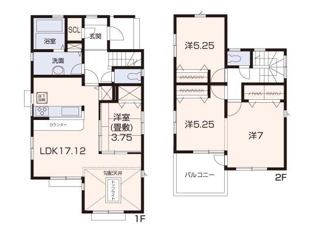 Other. Mato 1 Building LDK17.12 Pledge + counter kitchen Top light Kitchen cupboard