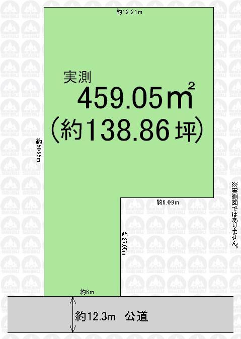 Compartment figure. Land price 58,800,000 yen, Land area 443.89 sq m