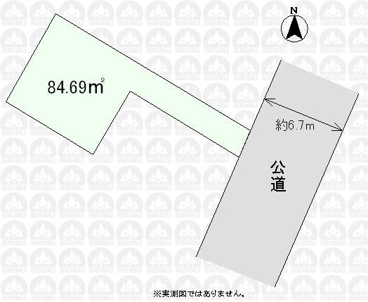 Compartment figure. Land price 6.5 million yen, Land area 84.69 sq m