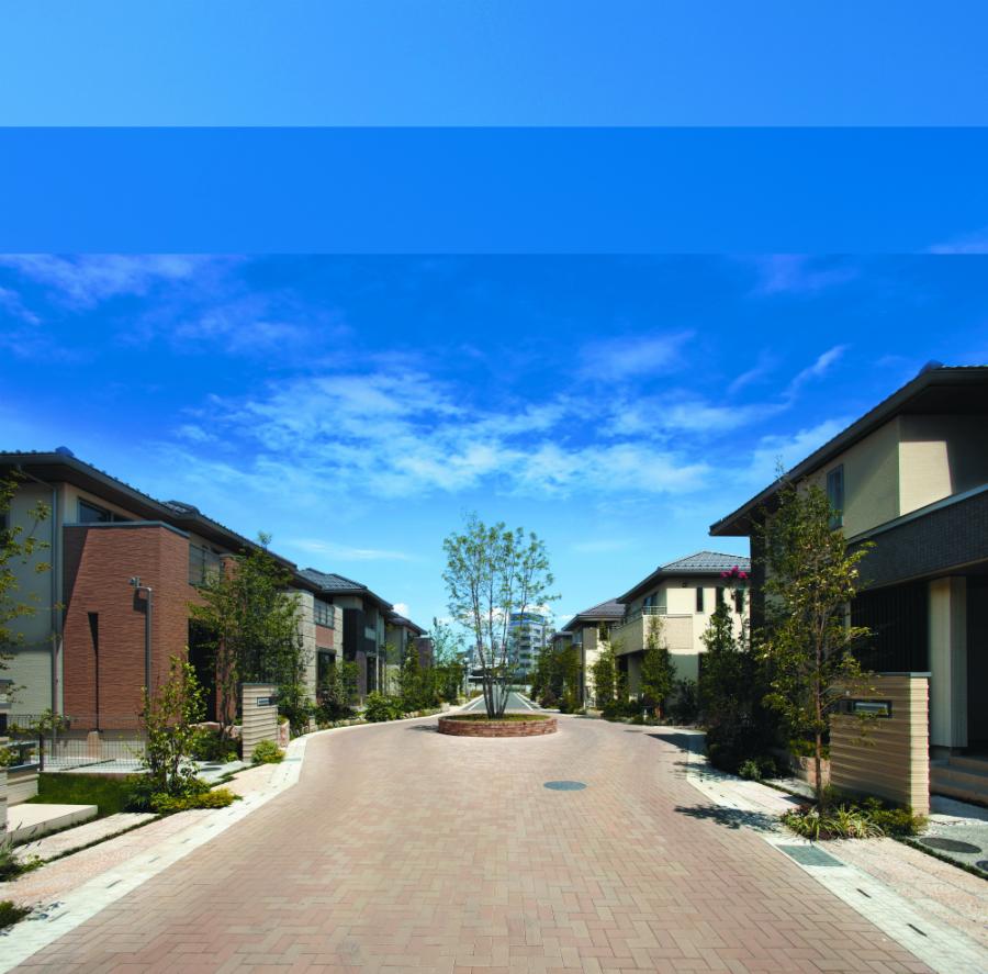 Other local. Beautiful city and walking cars coexistence exchange of road open space of the wires were underground "Community Circle" (sale completed dwelling unit) <local cityscape photo (July 2012 shooting) ※ There is some CG processing>