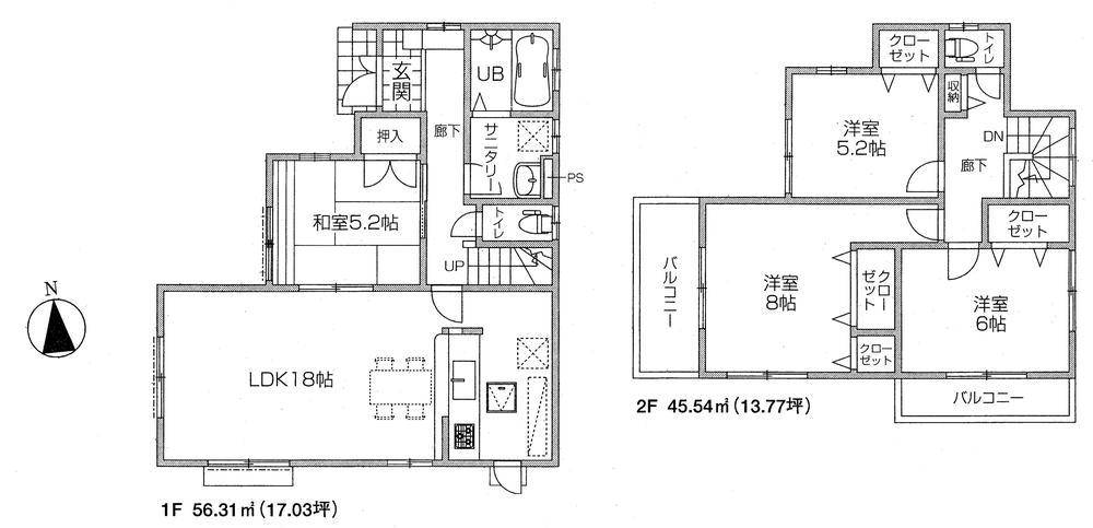 Floor plan. 26,800,000 yen, 4LDK, Land area 200.1 sq m , Building area 101.85 sq m