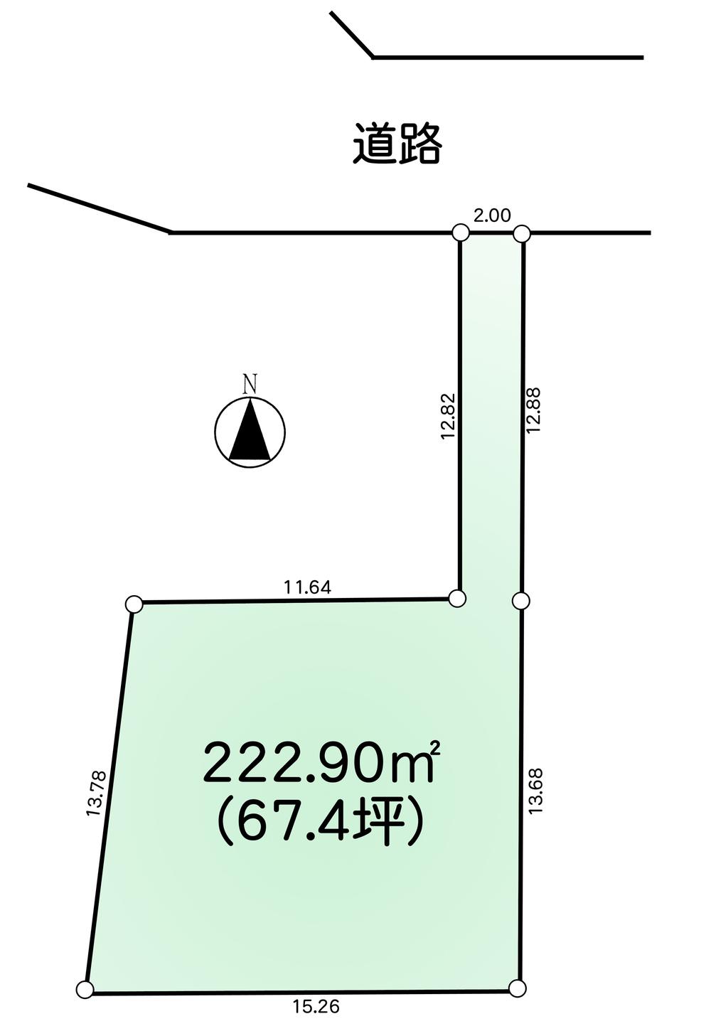 Compartment figure. Land price 17.5 million yen, Land area 222.9 sq m