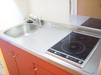Kitchen. Spacious two-burner stove kitchen of spread