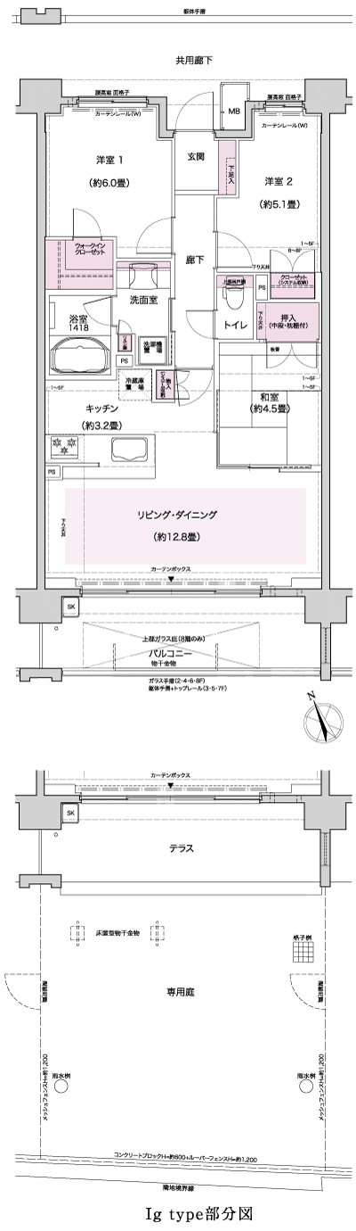 Floor: 3LDK, occupied area: 70.64 sq m