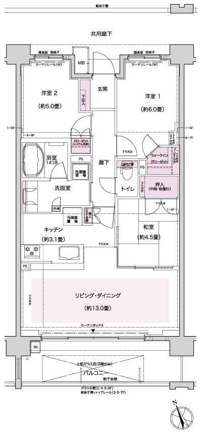Floor: 3LDK, occupied area: 70.82 sq m