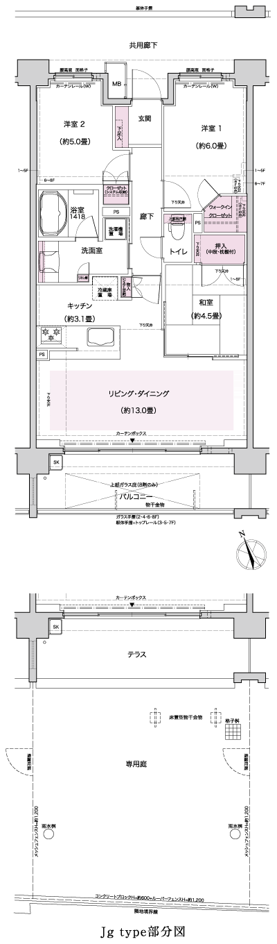 Floor: 3LDK, occupied area: 70.82 sq m