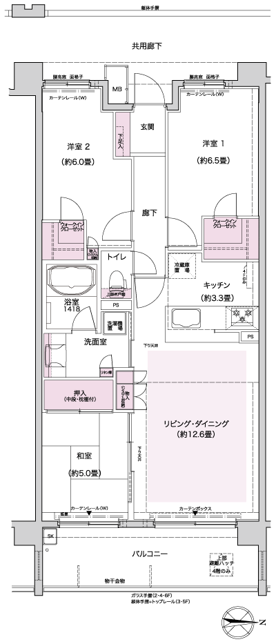 Floor: 3LDK, occupied area: 75.06 sq m
