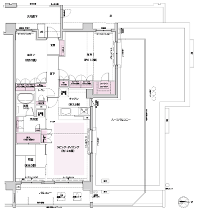 Floor: 3LDK, the area occupied: 85.6 sq m
