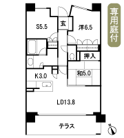 Floor: 2LDK + S, the occupied area: 75.04 sq m